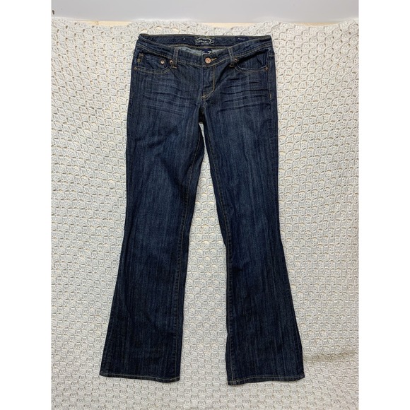 Seven7 Flare Jeans Women's 27 Blue Denim W30 L33 Wester Country Cowgirl Rodeo - Picture 1 of 12